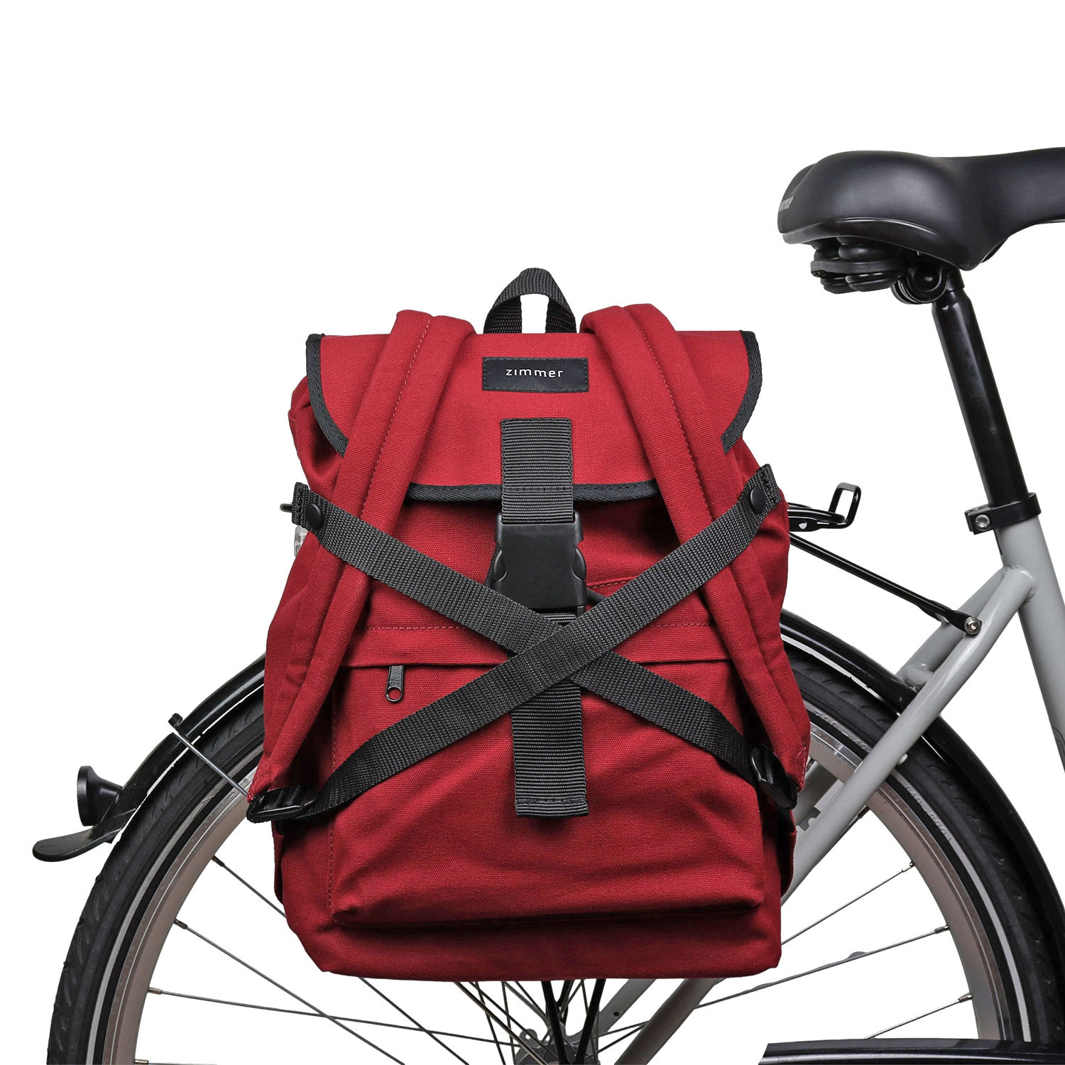 fahrradtasche rucksack halifax am fahrrad rot
