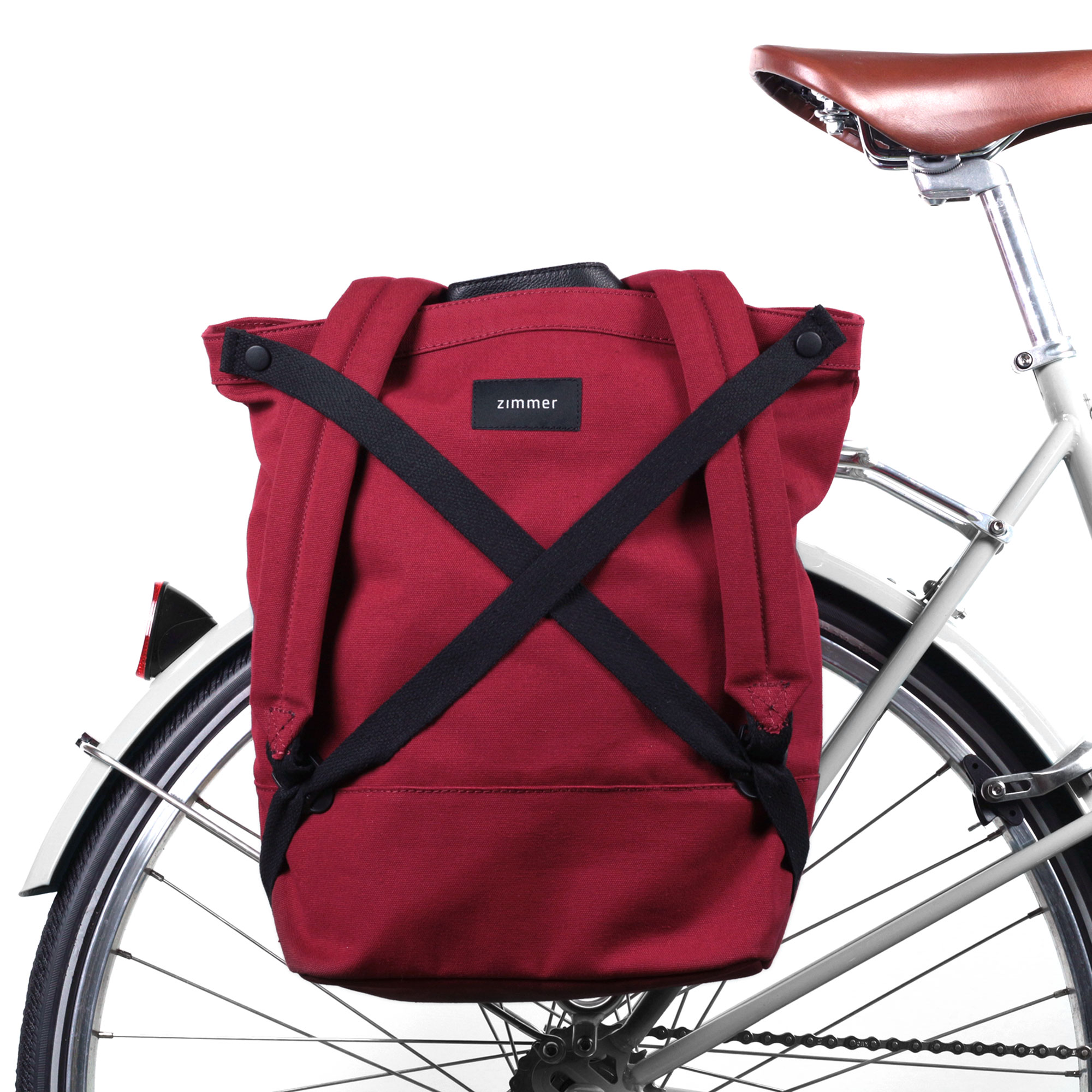fahrradtasche rucksack winnipeg am fahrrad rot